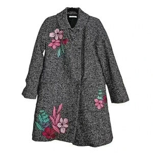 SFIZIO Chevron and Floral embroidered jacket